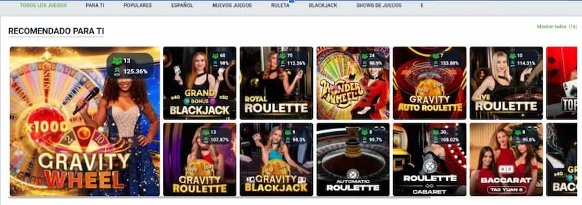 20Bet casino en vivo