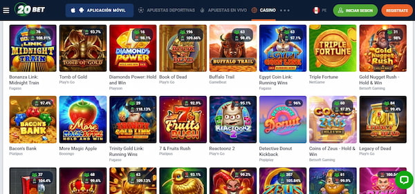 20bet - Juegos de casino gratis Perú