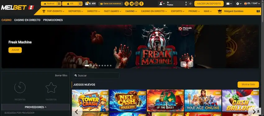 Acerca del Casino Melbet Perú