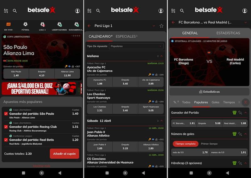 Betsafe App Perú - Apuestas desportivas