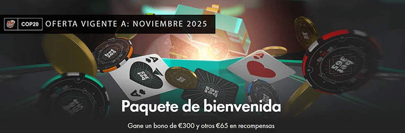 Bet365 Bono de Bienvenida de Poker