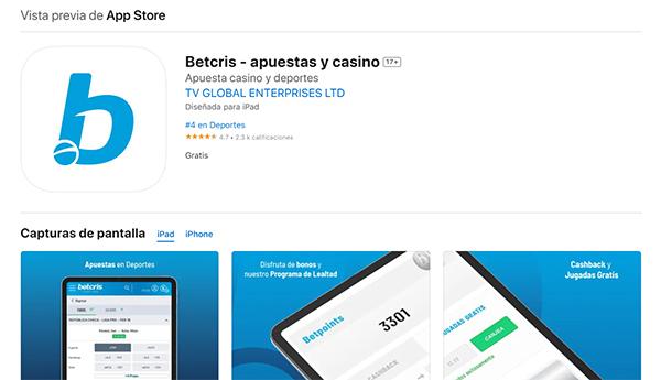 Betcris para iOS