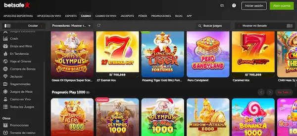 Casinos confiables con retiros a Yape: Betsafe