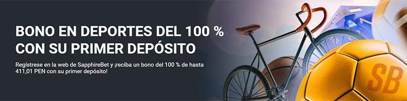Bono de Bienvenida Deportes por Depósito de SapphireBet