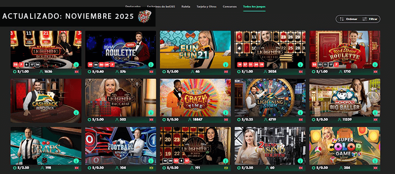 Casino en Vivo de Bet365