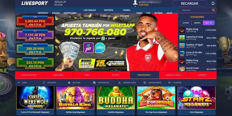 Juegos de Casino Livesport Perú