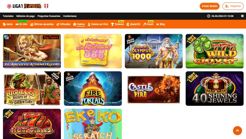 Juegos de Casino de TeApuesto Casino Perú
