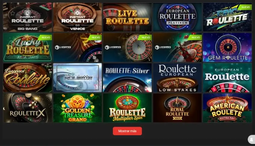 Juegos de mesa en Megapari Casino Perú