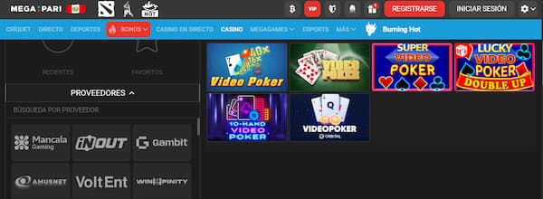 Mejores Casinos para Jugar Video póker Online: Megapari