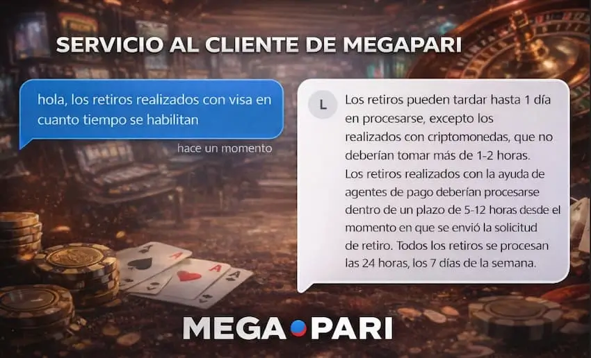 Megapari Casino servicio al cliente