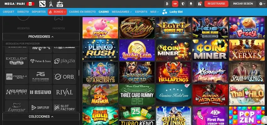Megapari - Tragamonedas gratis en casinos online de Perú