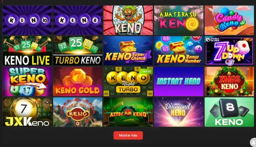 Megapari casino otros juegos