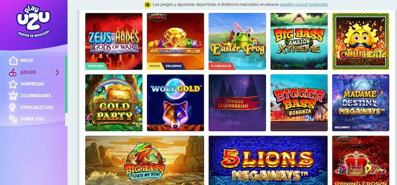 Pagina de juegos de casino en PlayUZU
