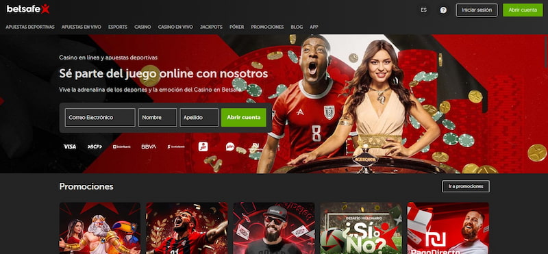 Página de promociones de Betsafe