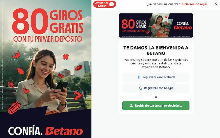Proceso de Registro en Betano Casino