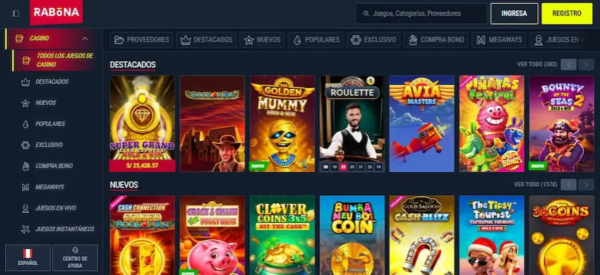 Rabona - Tragamonedas gratis en casinos online de Perú