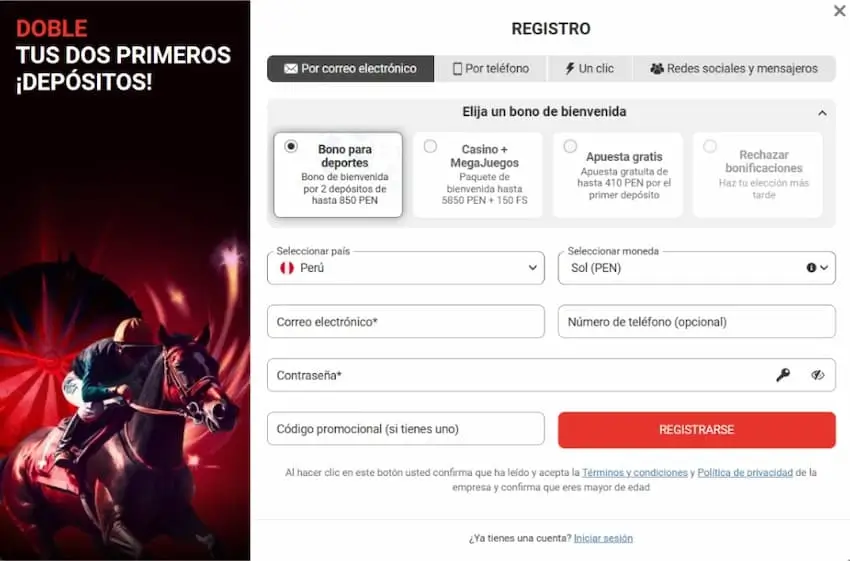 Registro en Megapari Casino