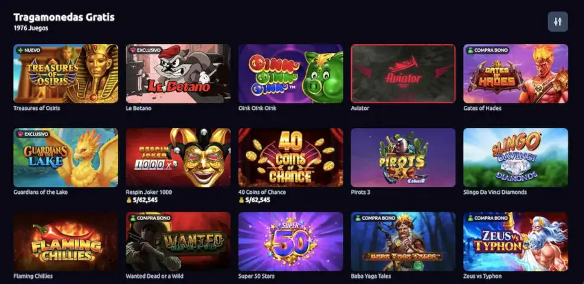 Tragamonedas gratis en Betano Casino Perú