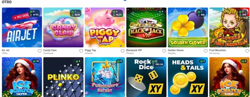 Casino 20Bet Perú otros juegos