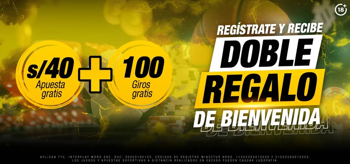 Doble regalo de bienvenida de Doradobet Perú: S/40 en apuesta gratis más 100 giros gratis