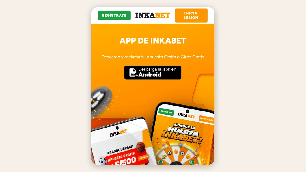 Página oficial de Inkabet para descargar el APK de la app en Android