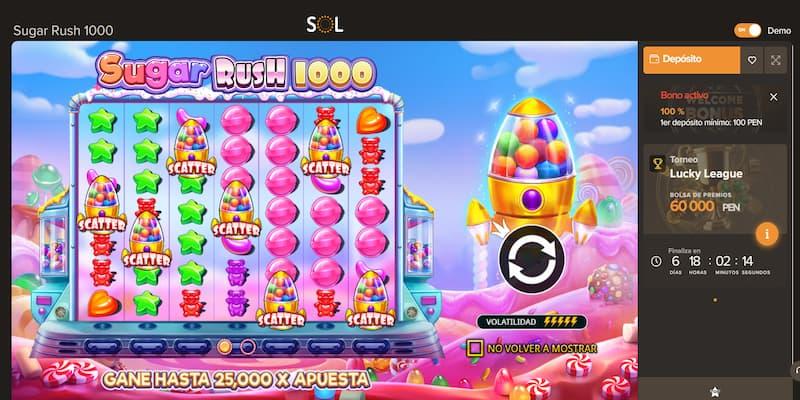 Tragamoneda Sugar Rush 1000 en modo de prueba en Sol Casino