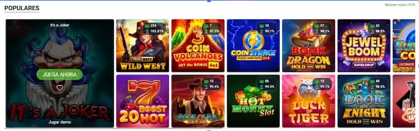 Juegos de Casino en 20Bet