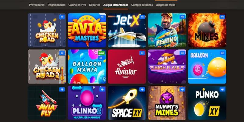 Página de juegos crash en Sol Casino